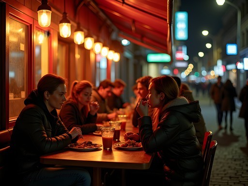 Late night food spot in Kreuzberg neighborhood of Berlin