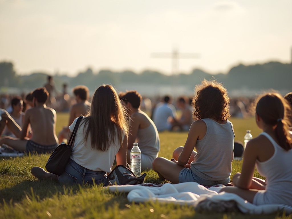 People relaxing at Tempelhof Park in Berlin the morning after clubbing
