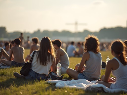 People relaxing at Tempelhof Park in Berlin the morning after clubbing