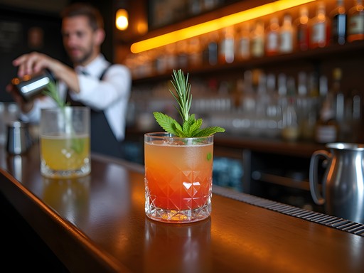 Sustainable craft cocktails being prepared at Asylum Distillery in Bridgeport