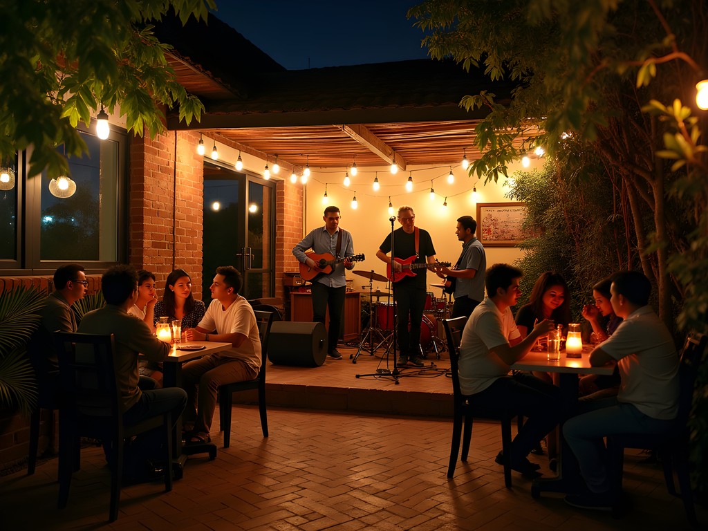 Musicians performing at North Gate Jazz Co-Op in Chiang Mai with audience enjoying the intimate atmosphere