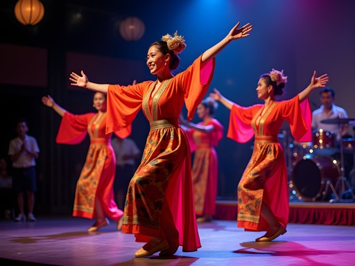 Traditional Vietnamese cultural performance in Da Nang with colorful costumes