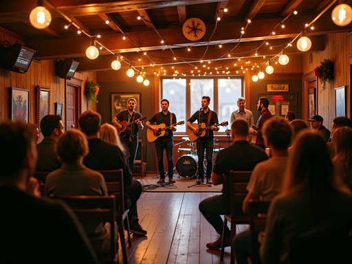 Live music performance at a popular Fort Collins venue with enthusiastic crowd