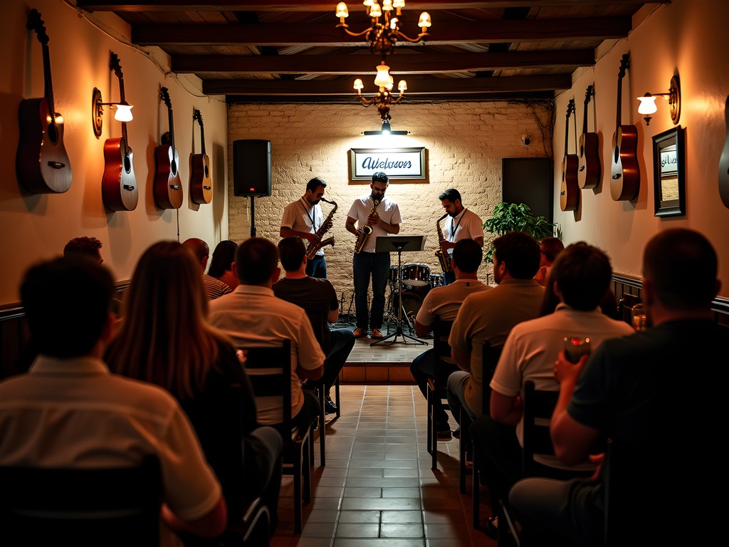 Jazz quartet performing at El Batey Musical in Guaynabo