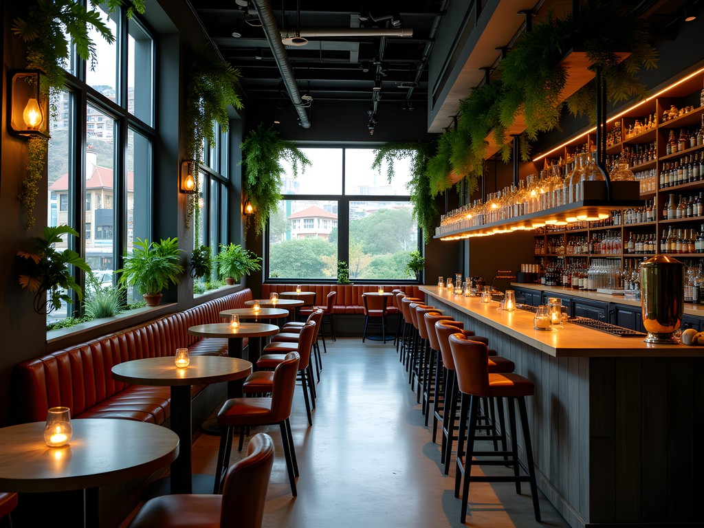 Eco-friendly nightclub in Istanbul with sustainable design elements and green initiatives