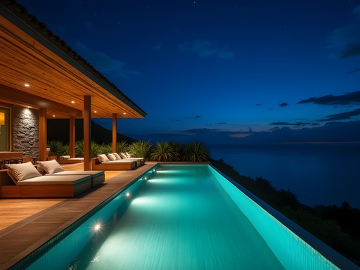 Luxury rooftop bar with ocean views in Koh Samui