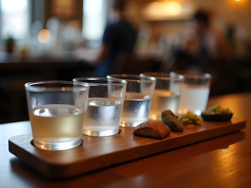 Elegant vodka tasting flight with traditional Polish appetizers in Krakow