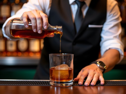 Craft cocktail being prepared at Jefferson Street Pub in Lafayette