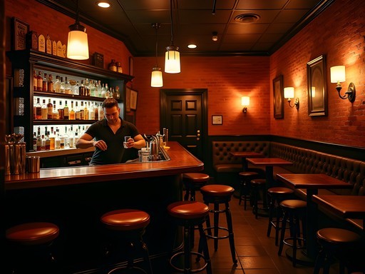 Atmospheric speakeasy-style bar in Downtown Las Vegas