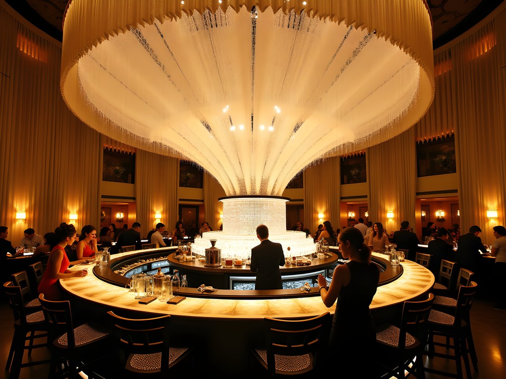 The Chandelier Bar at The Cosmopolitan Las Vegas with multi-level crystal decor and sophisticated atmosphere