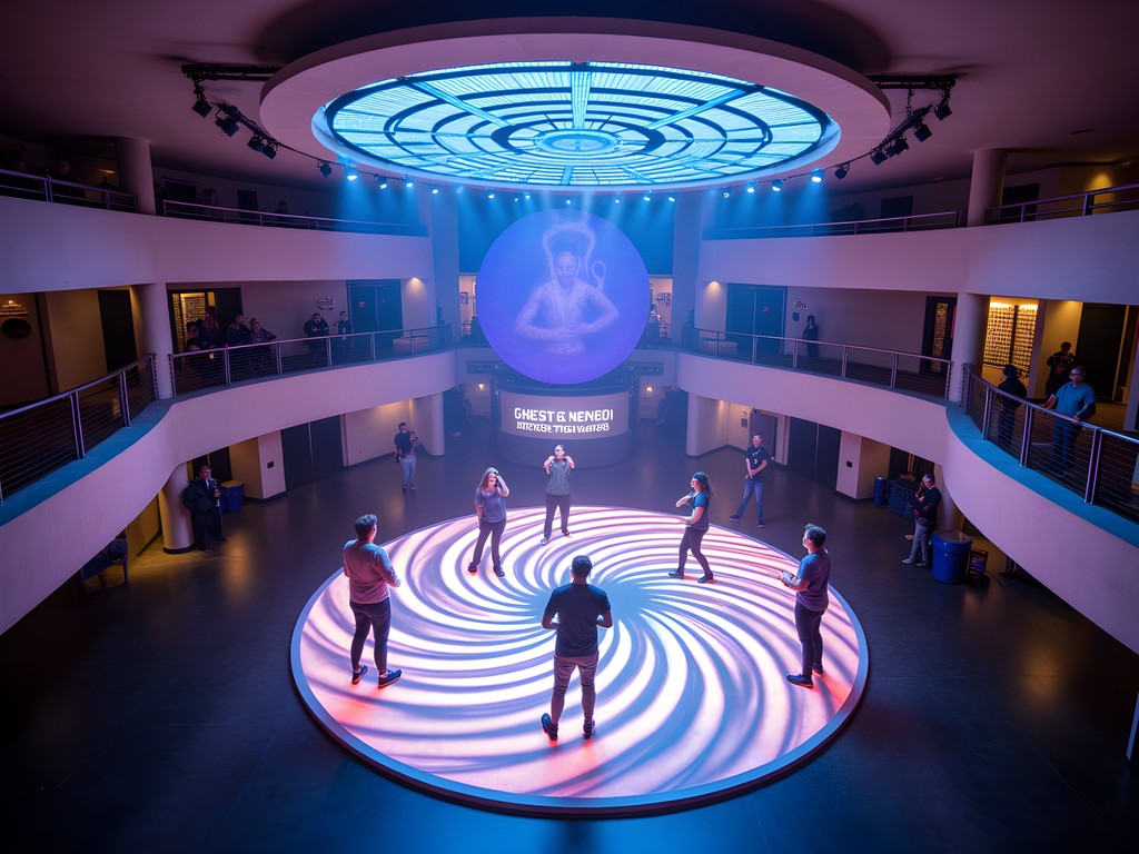 The Fillmore Room's dance floor with specialized lighting system in Lewiston