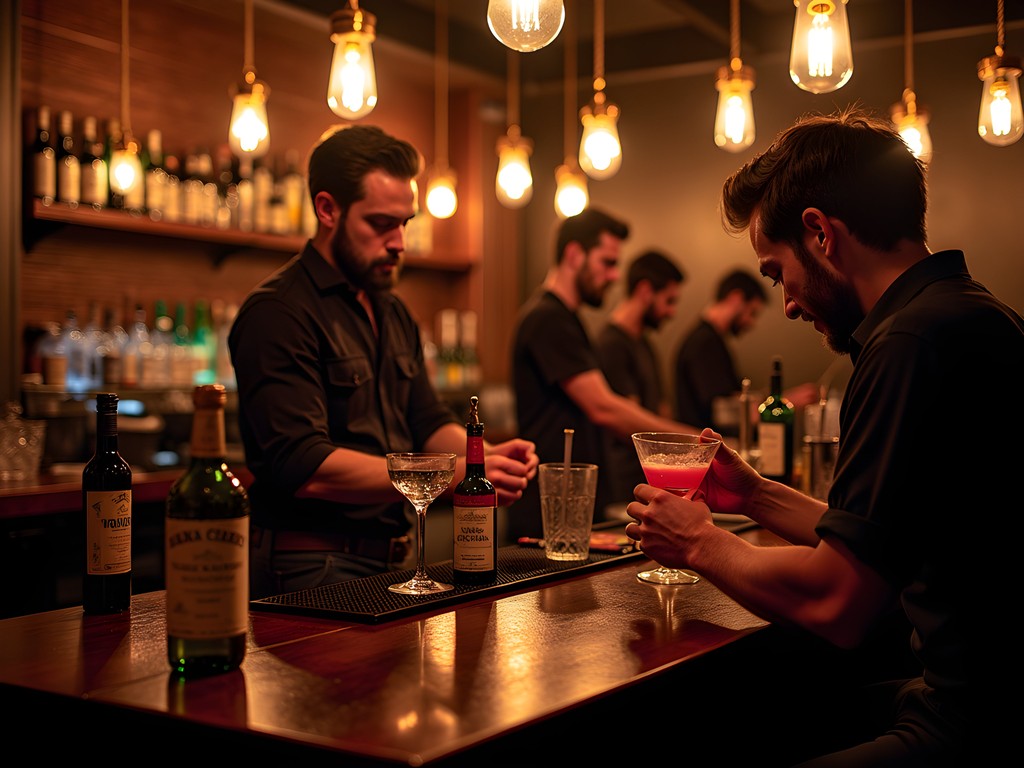 Elegant interior of a hidden speakeasy bar in Downtown Los Angeles