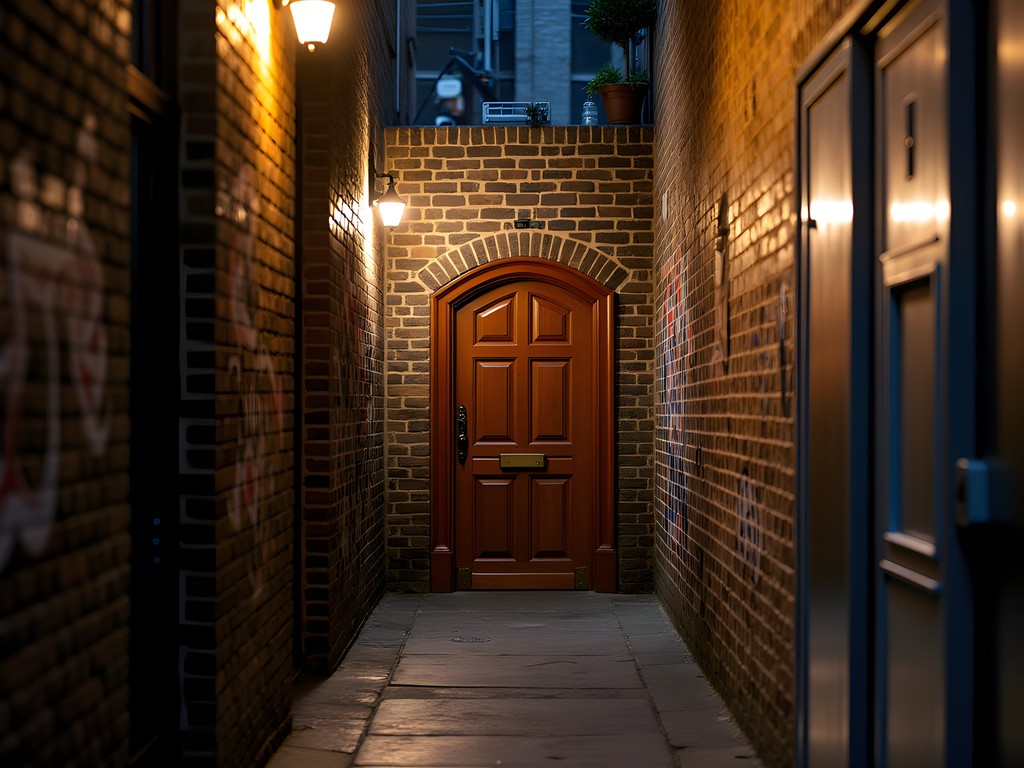 Unmarked entrance to a Melbourne hidden bar in a graffiti-covered laneway