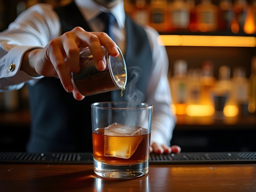 Bartender preparing smoked craft cocktail at upscale Monroe Louisiana bar