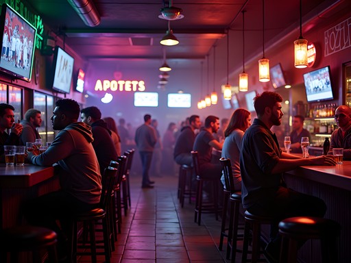 Crowded college bar near MTSU campus with students enjoying nightlife