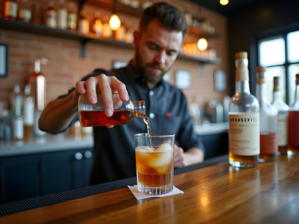 Craft cocktail being prepared at Corsair Distillery in Nashville