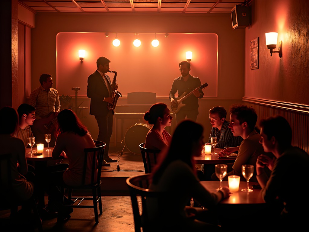 Intimate jazz performance at a North Las Vegas lounge with diverse local audience