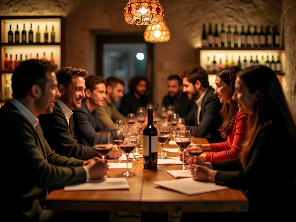 Late night sommelier gathering at Porto wine bar