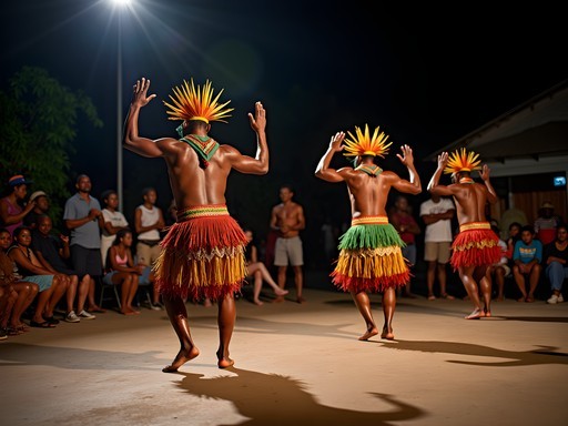 Traditional Kalinago dance performance at Old Mill Cultural Centre in Roseau