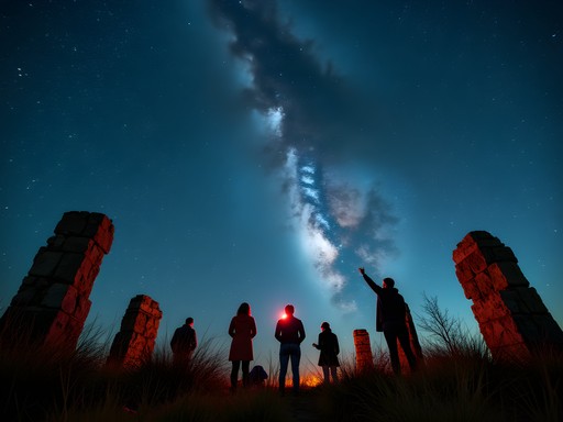 Nighttime stargazing at America's Stonehenge near Salem, NH