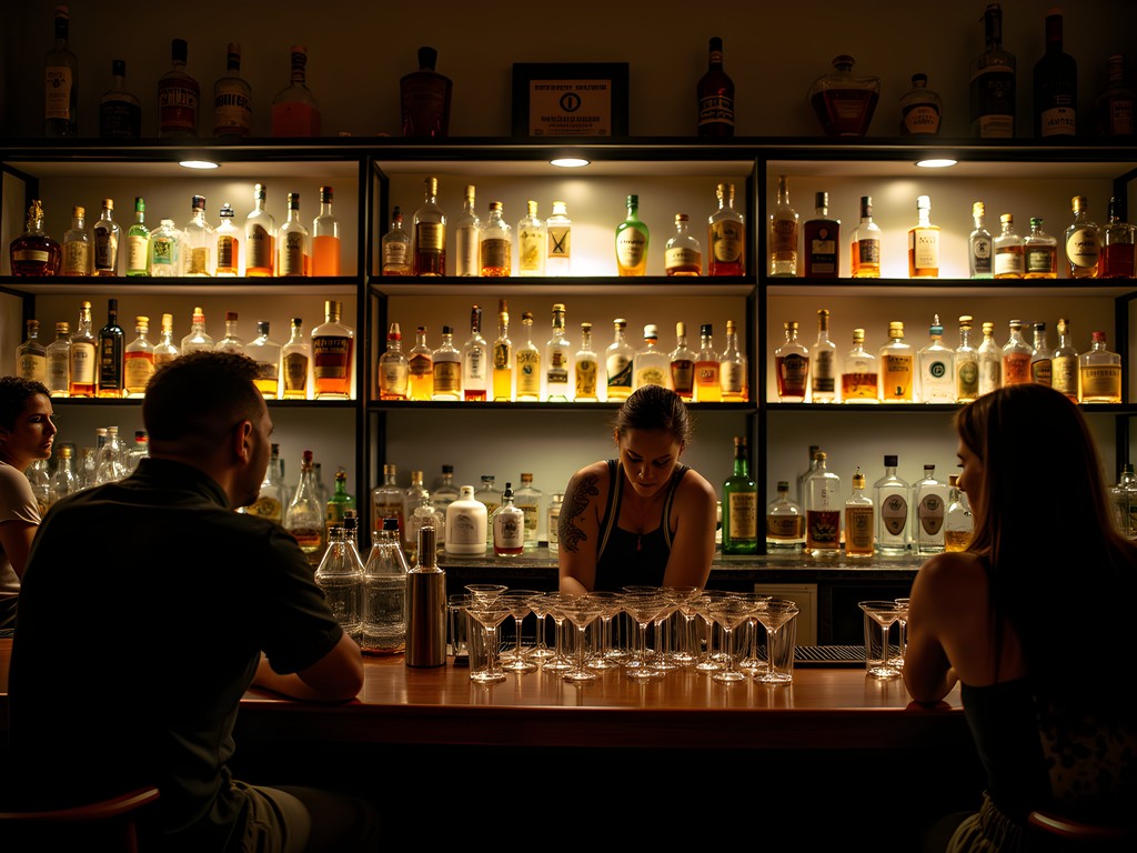 Bartender crafting cocktails at the hidden speakeasy El Gaff in San Jose
