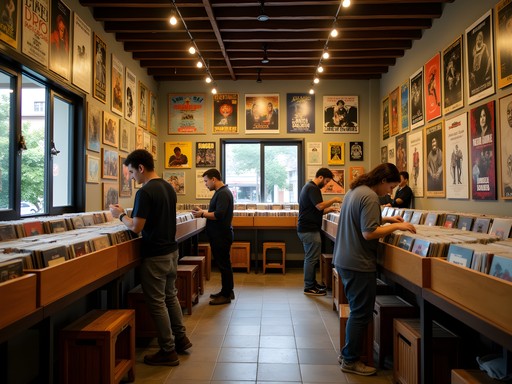 Record shopping at Mundoloco El Chante in San Jose Costa Rica