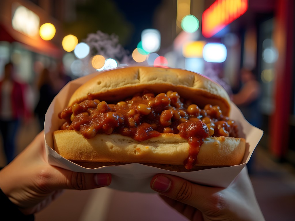 Late night sandwich from Zunzi's takeout window in Savannah Georgia