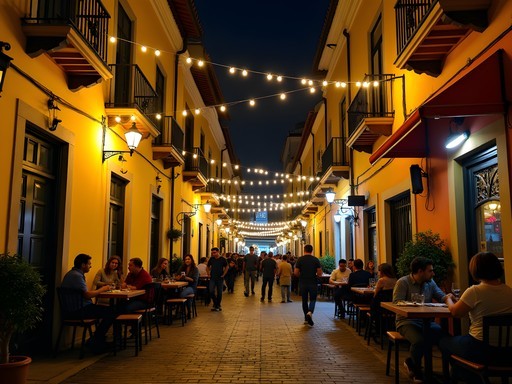 Lively nightlife scene in Thessaloniki's historic Ladadika district