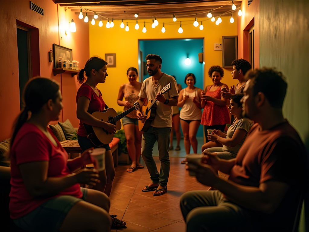 Authentic Cuban house party in Trinidad with locals dancing and playing music