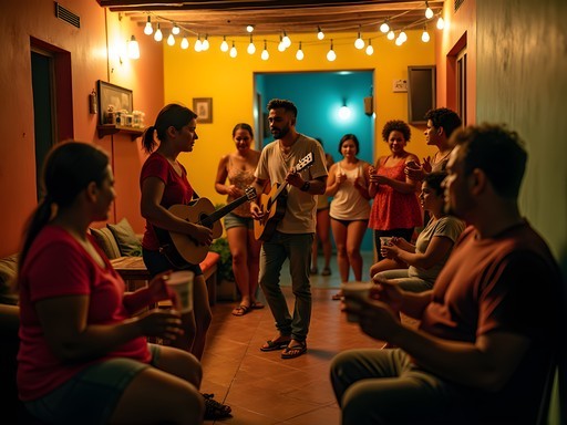 Authentic Cuban house party in Trinidad with locals dancing and playing music