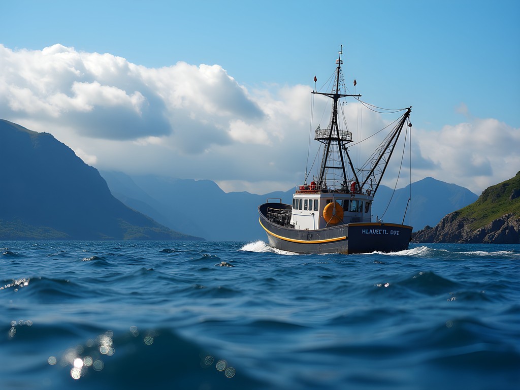 Man holding a large cod caught during deep sea fishing trip near Alesund
