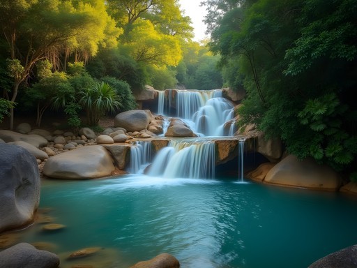 Serene natural swimming pool at Charco El Hippie waterfall in Arecibo