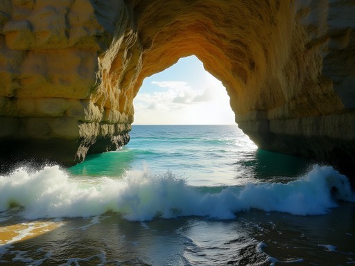 Natural stone bridge formation at Cueva del Indio in Arecibo, Puerto Rico
