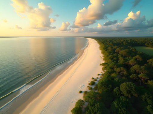 Ecological transition zone between dunes and mangroves on Algodoal Island