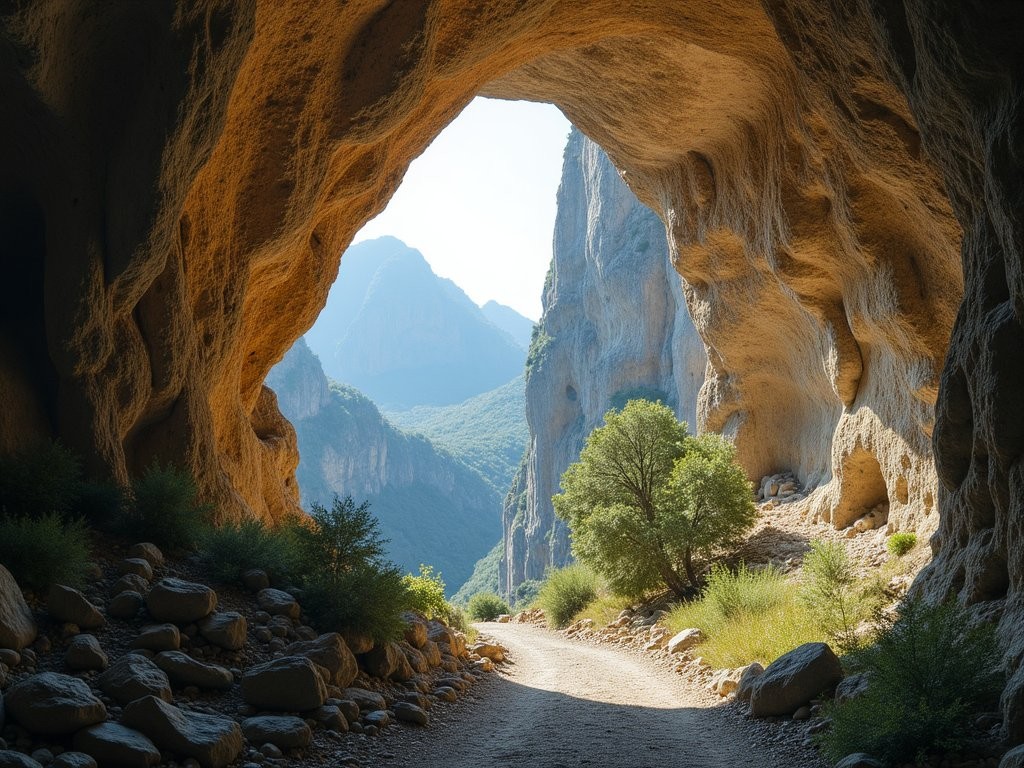 Entrance to the ancient Corycian Cave on Mount Parnassus