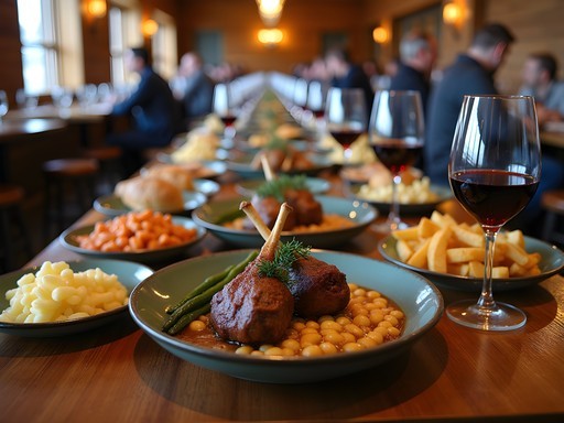Traditional Basque dinner spread at the historic Star Hotel in Elko