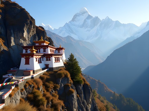 Tengboche Monastery with Mount Everest in background