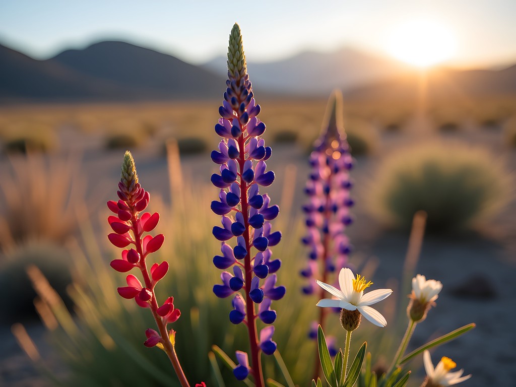 Colorful desert wildflowers blooming across Fernley Nevada landscape