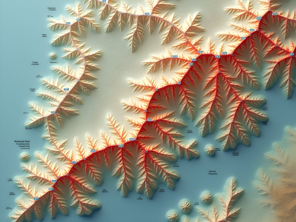 Topographical map of Middle Atlas trekking routes from Fez showing elevation gradients and Berber settlements