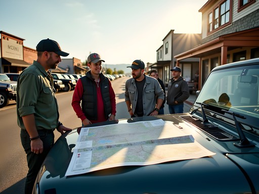 Off-road enthusiasts gathering in Gillette Wyoming sharing local trail knowledge