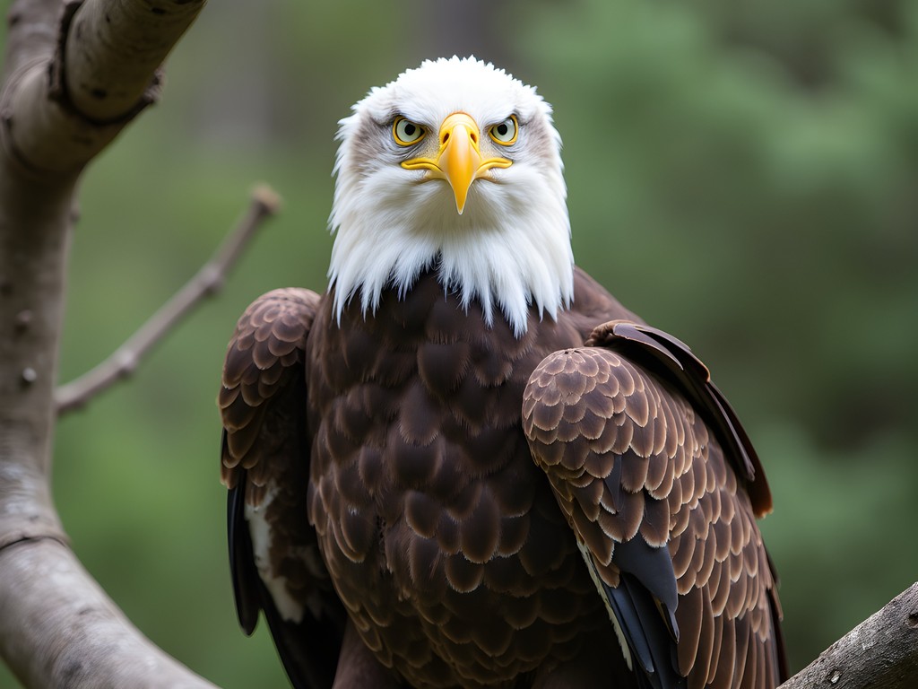 Bald eagle at Wildlife Images Rehabilitation Center near Medford Oregon