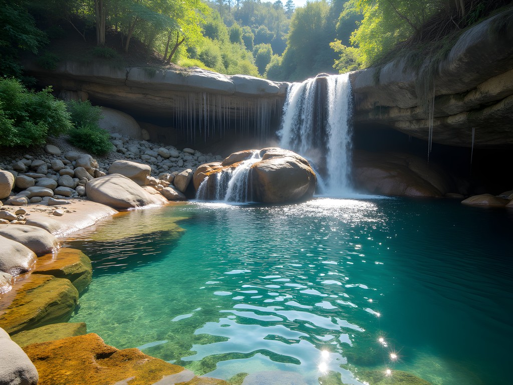 Crystal clear sacred pools at Nyangombe Falls in Nyanga National Park