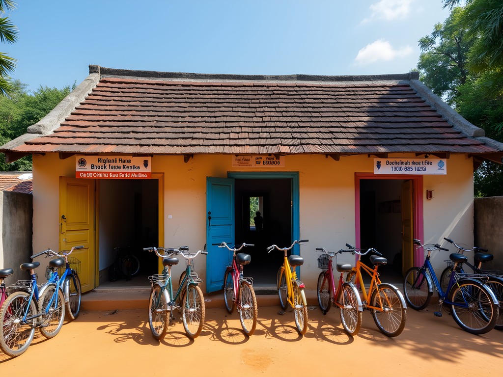 Bicycle rental shops near Polonnaruwa archaeological site entrance