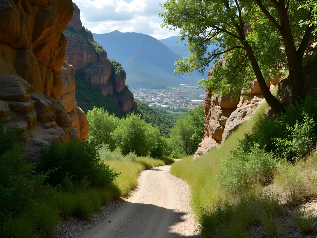 Slate Canyon Trail showing wilderness path with Provo city visible in distance