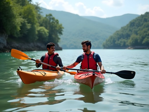 Kayak safety demonstration with local guide in Rangamati