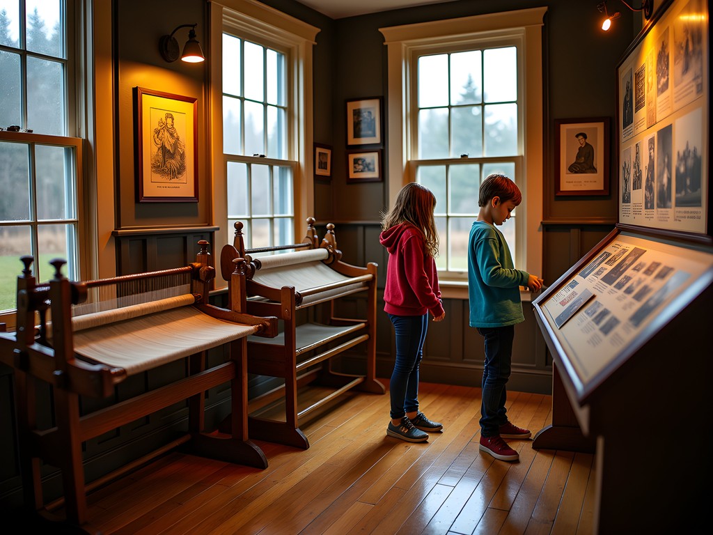 Children exploring interactive exhibits at Sanford-Springvale Historical Museum