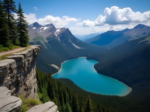 Panoramic view from Rattlesnake Ledge showing Rattlesnake Lake and Cascade Mountains