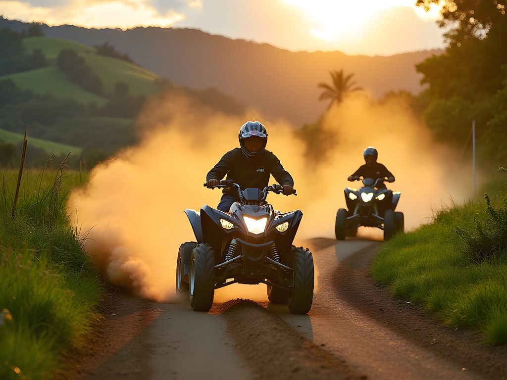 ATV adventure tour through rural Costa Rican countryside near Tamarindo