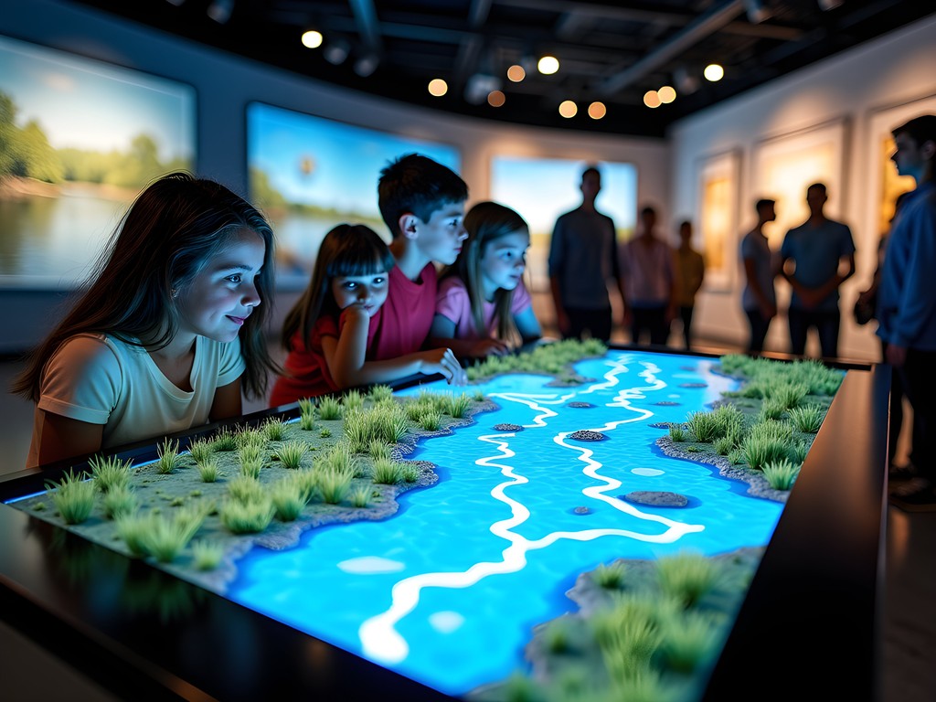 Interactive augmented reality watershed model at Toms River Maritime Center