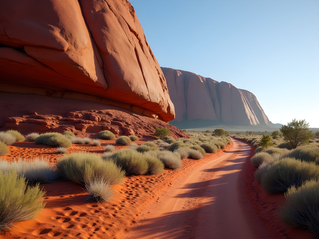 Dramatic close-up view of Uluru's textured surface during base walk